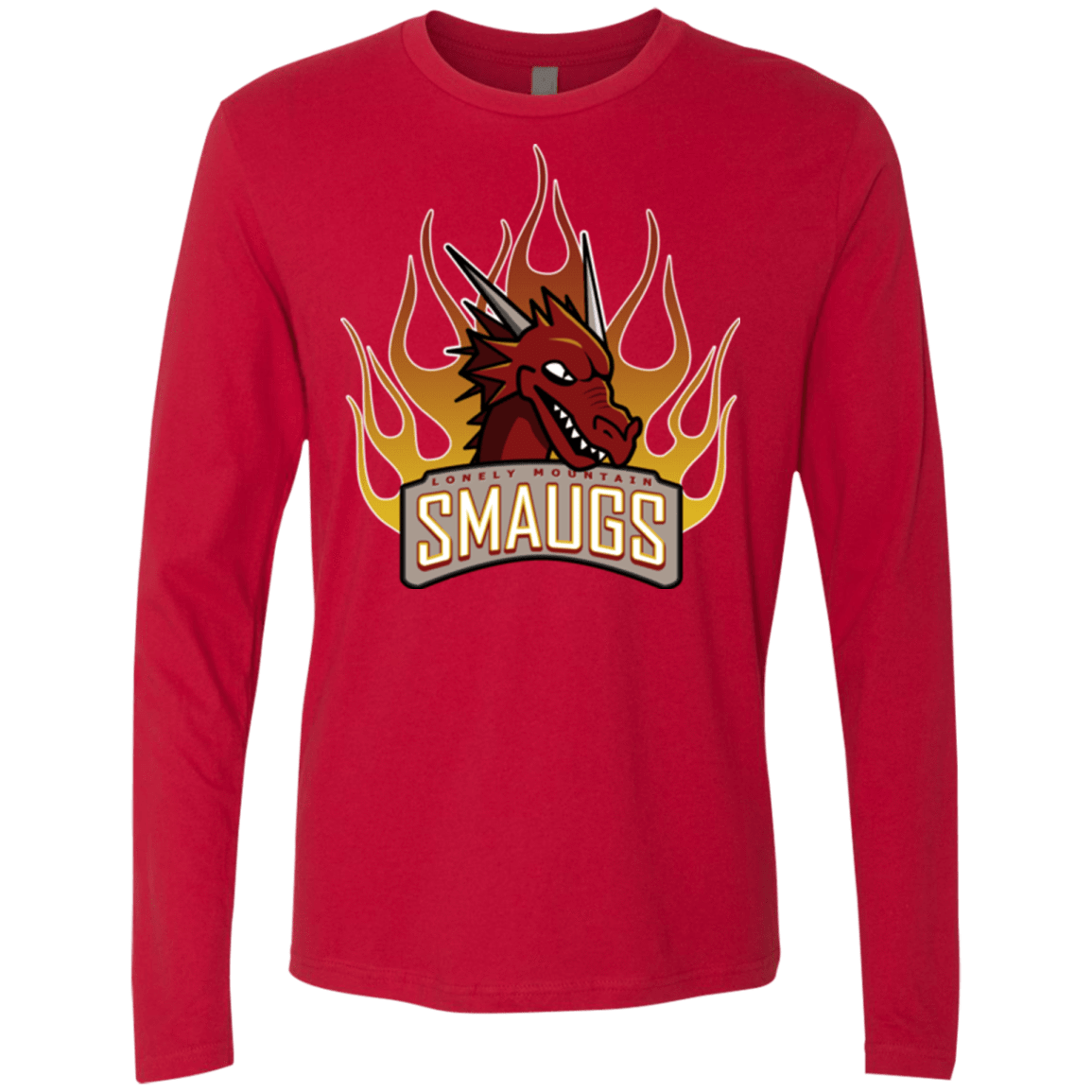 T-Shirts Red / Small Smaugs Men's Premium Long Sleeve