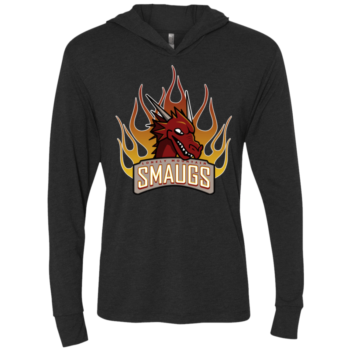 T-Shirts Vintage Black / X-Small Smaugs Triblend Long Sleeve Hoodie Tee