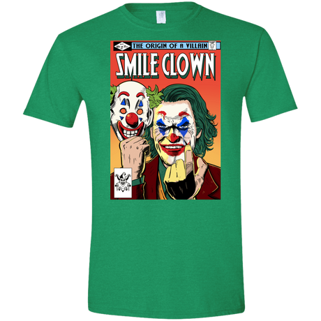 T-Shirts Heather Irish Green / S Smile Clown Men's Semi-Fitted Softstyle