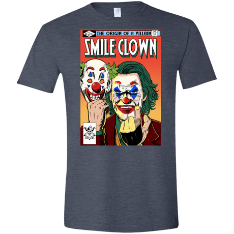 T-Shirts Heather Navy / S Smile Clown Men's Semi-Fitted Softstyle