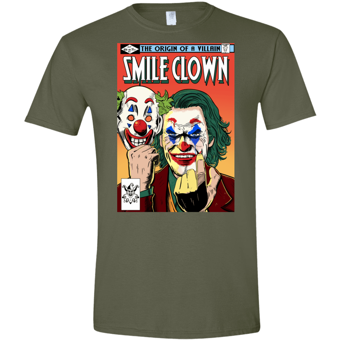 T-Shirts Military Green / S Smile Clown Men's Semi-Fitted Softstyle