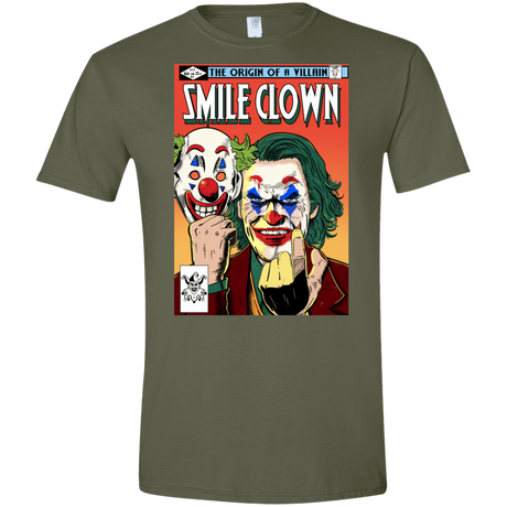 T-Shirts Military Green / S Smile Clown Men's Semi-Fitted Softstyle