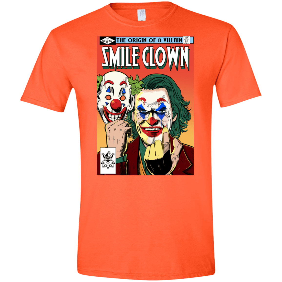 T-Shirts Orange / S Smile Clown Men's Semi-Fitted Softstyle
