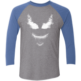 T-Shirts Premium Heather/Vintage Royal / X-Small Smoke Symbiote Men's Triblend 3/4 Sleeve