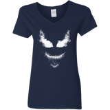 T-Shirts Navy / S Smoke Symbiote Women's V-Neck T-Shirt
