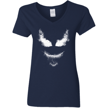 T-Shirts Navy / S Smoke Symbiote Women's V-Neck T-Shirt