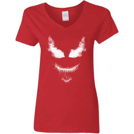 T-Shirts Red / S Smoke Symbiote Women's V-Neck T-Shirt