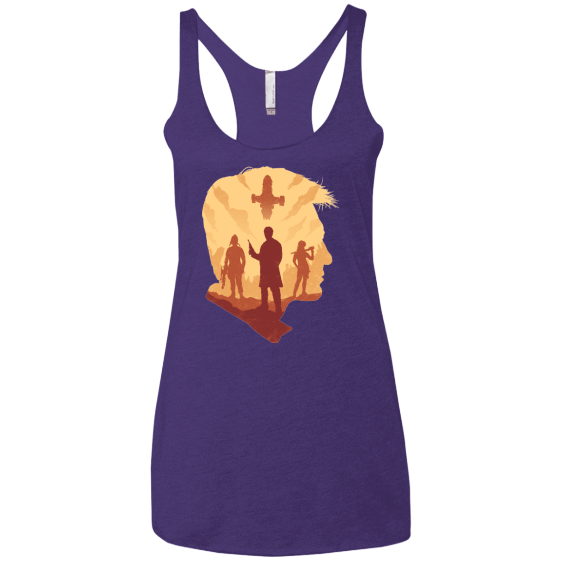 T-Shirts Purple / X-Small Smuggle squad Women's Triblend Racerback Tank