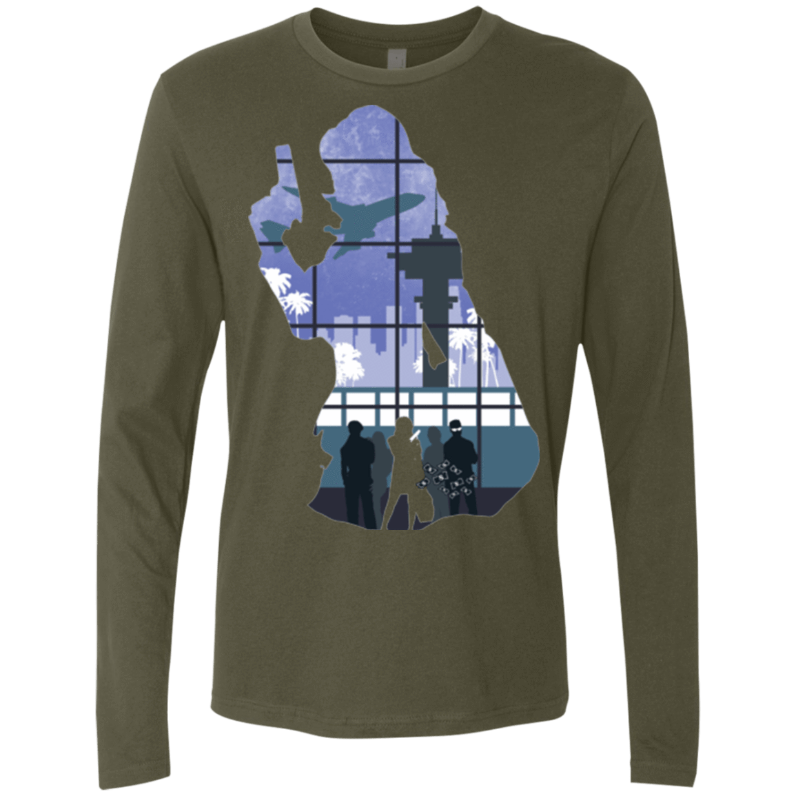 T-Shirts Military Green / Small Smuggler Jackie Men's Premium Long Sleeve