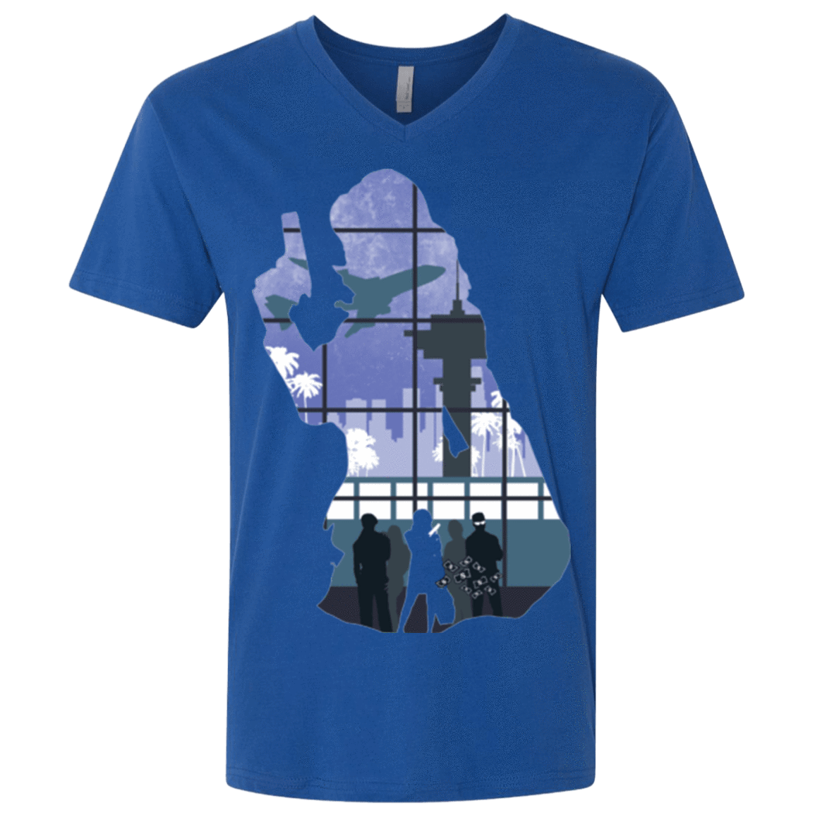 T-Shirts Royal / X-Small Smuggler Jackie Men's Premium V-Neck