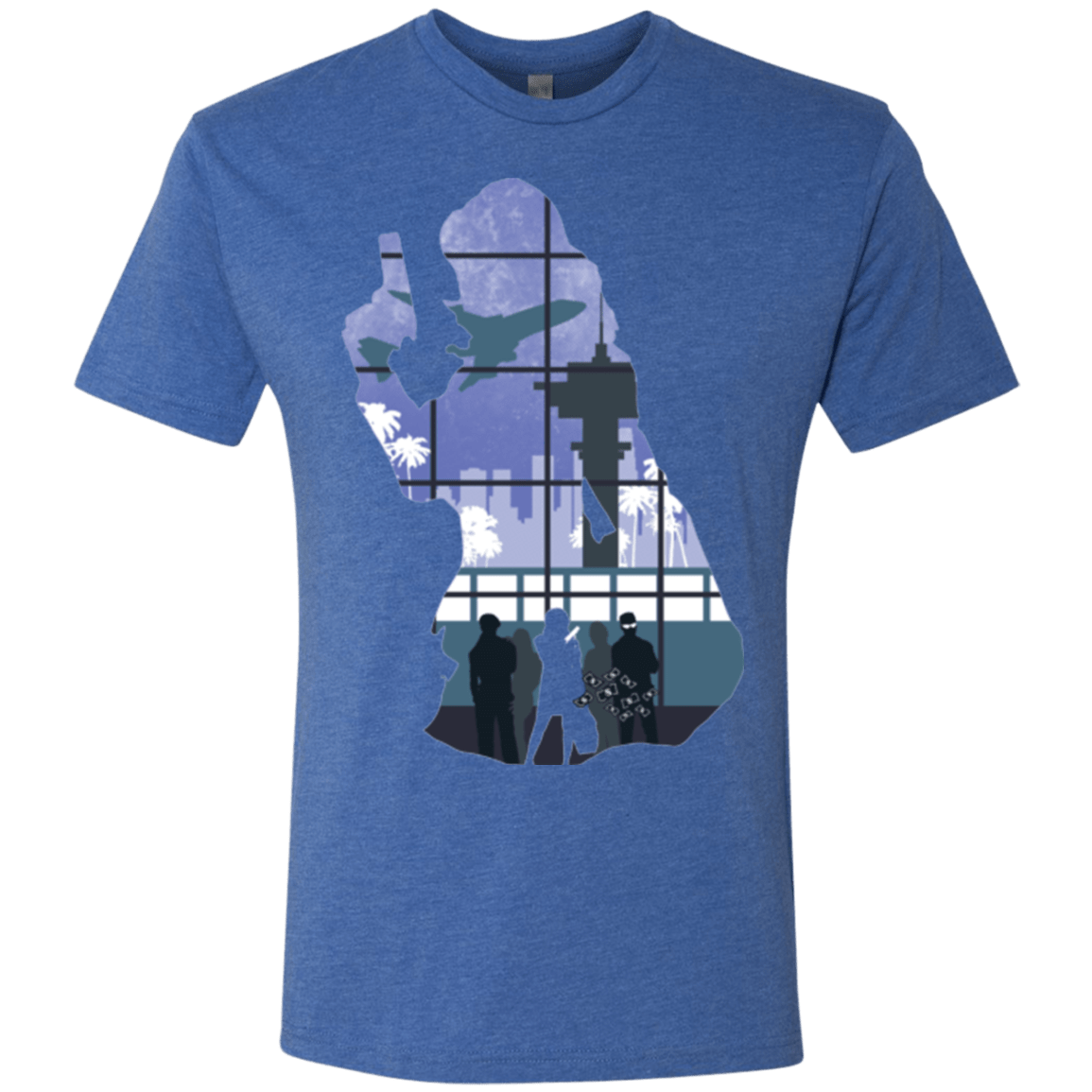 T-Shirts Vintage Royal / Small Smuggler Jackie Men's Triblend T-Shirt