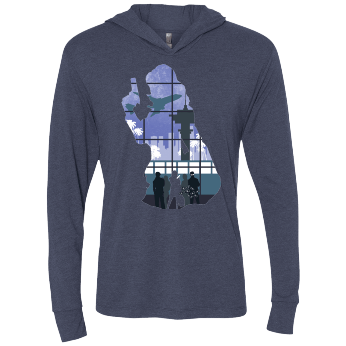 T-Shirts Vintage Navy / X-Small Smuggler Jackie Triblend Long Sleeve Hoodie Tee