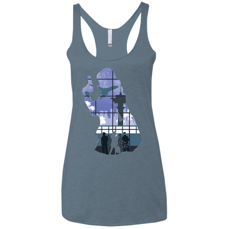 T-Shirts Indigo / X-Small Smuggler Jackie Women's Triblend Racerback Tank