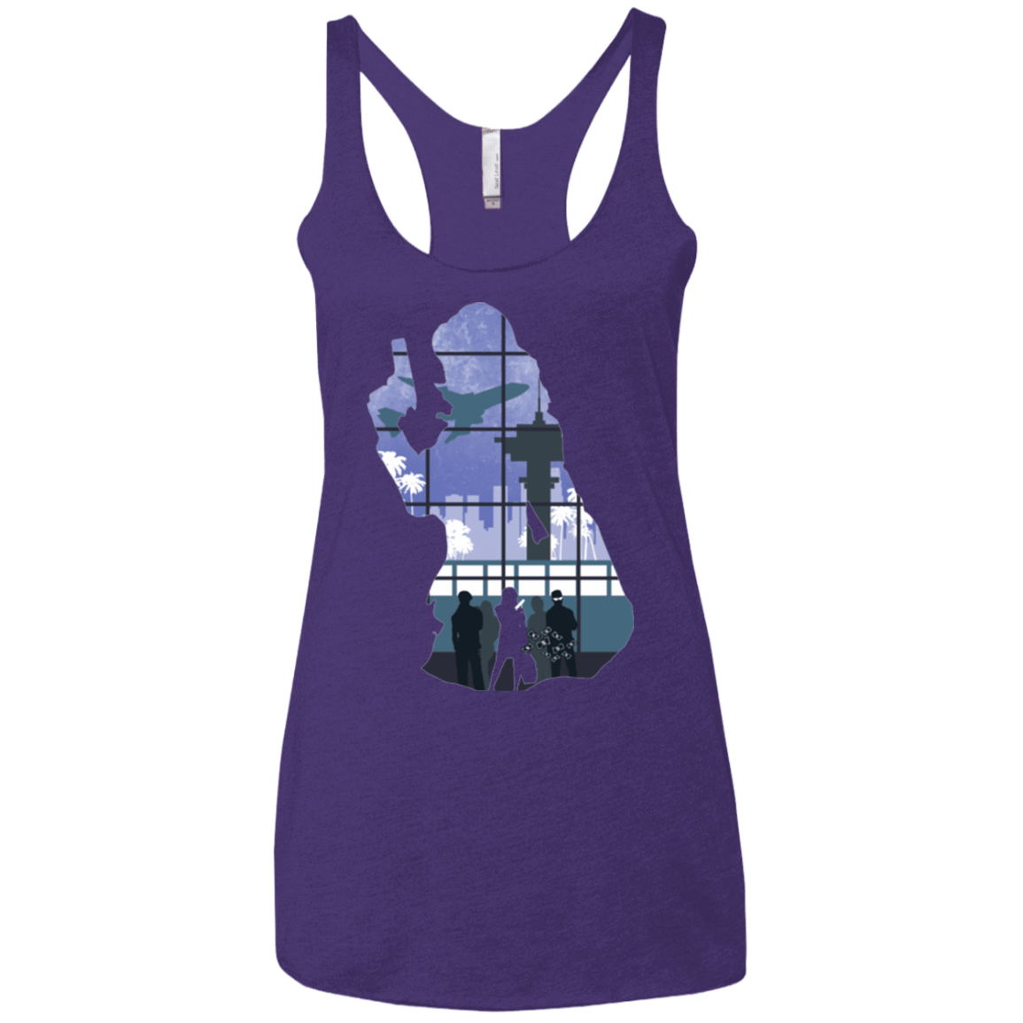 T-Shirts Purple / X-Small Smuggler Jackie Women's Triblend Racerback Tank