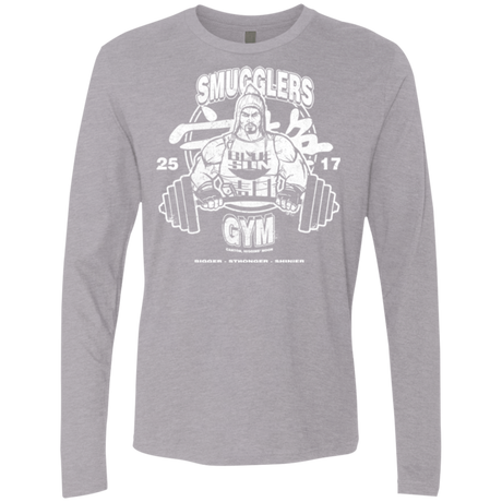 T-Shirts Heather Grey / Small Smugglers Gym Men's Premium Long Sleeve