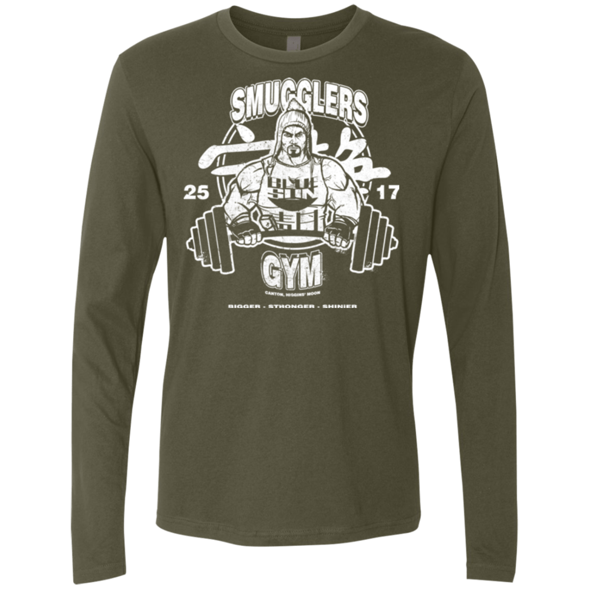 T-Shirts Military Green / Small Smugglers Gym Men's Premium Long Sleeve