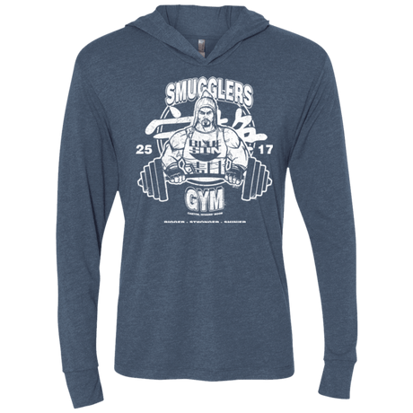 T-Shirts Indigo / X-Small Smugglers Gym Triblend Long Sleeve Hoodie Tee