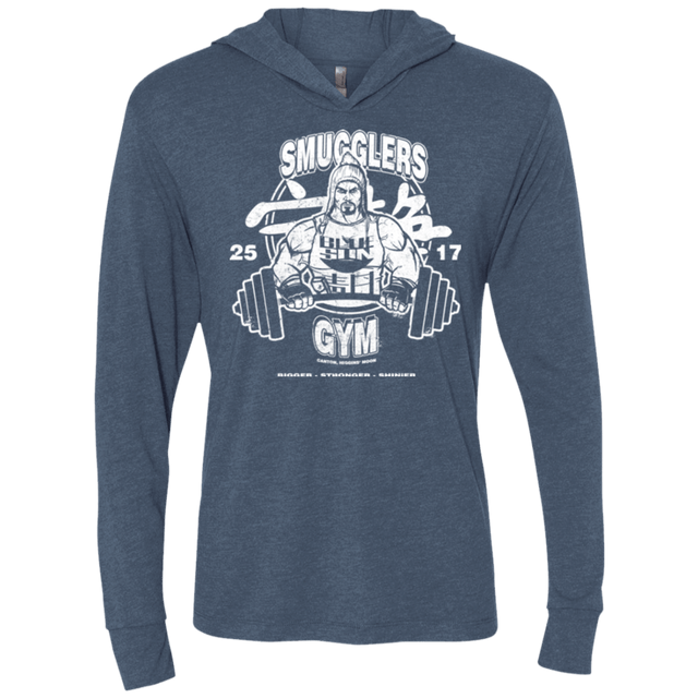 T-Shirts Indigo / X-Small Smugglers Gym Triblend Long Sleeve Hoodie Tee