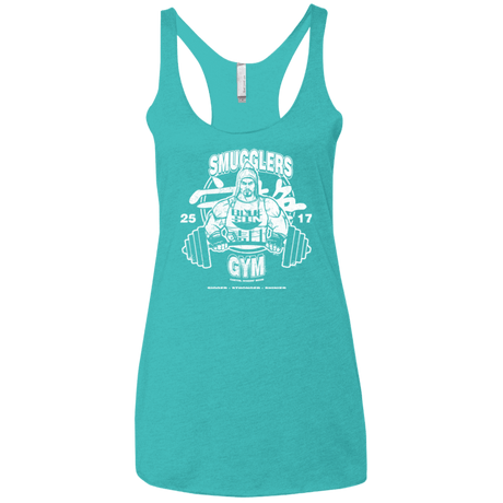 T-Shirts Tahiti Blue / X-Small Smugglers Gym Women's Triblend Racerback Tank