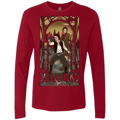 T-Shirts Cardinal / Small Smugglers, Inc Men's Premium Long Sleeve
