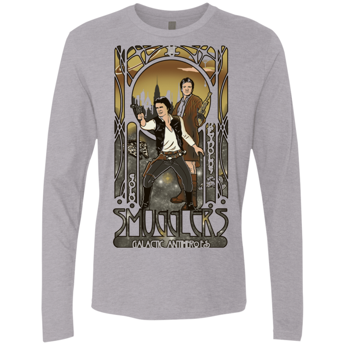 T-Shirts Heather Grey / Small Smugglers, Inc Men's Premium Long Sleeve