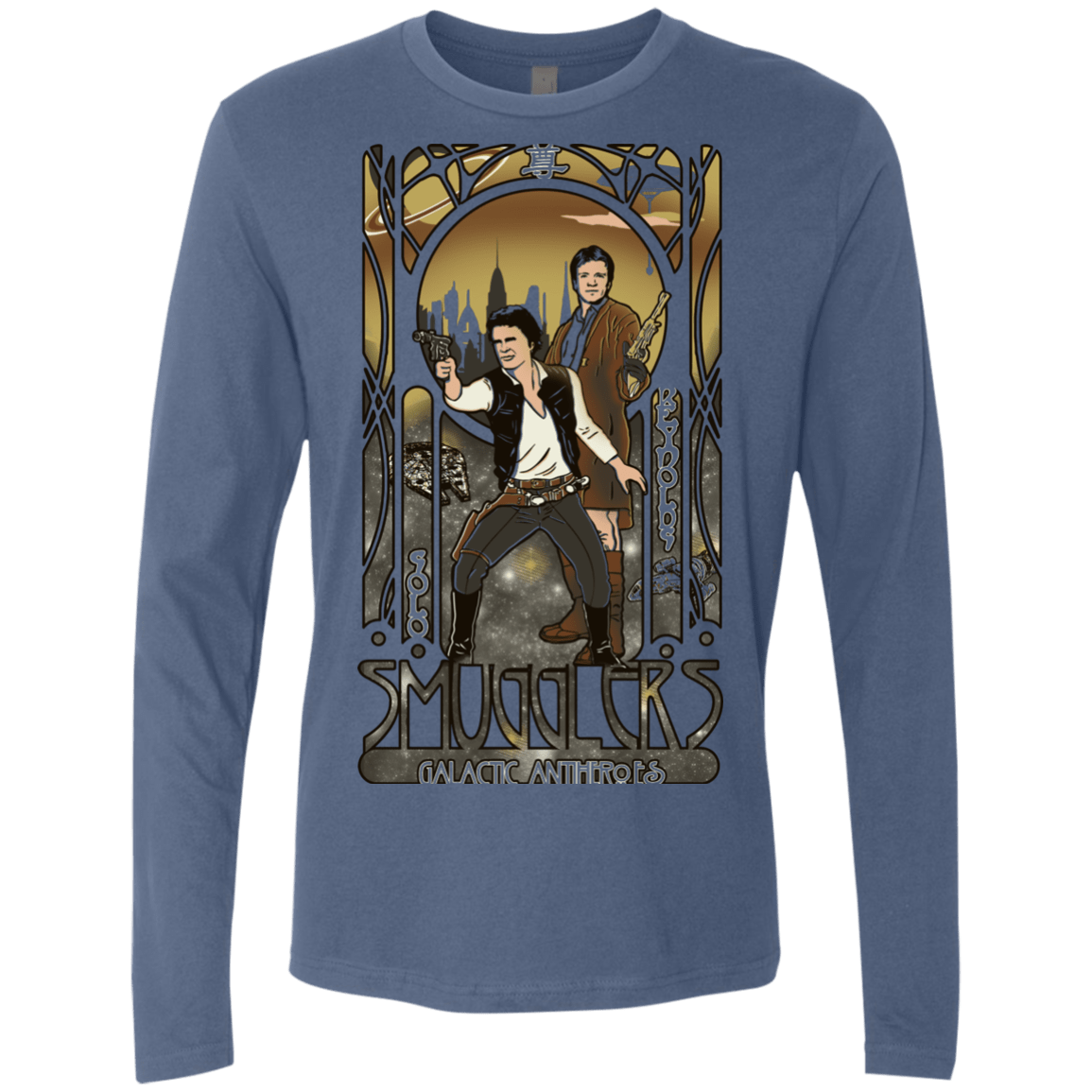 T-Shirts Indigo / Small Smugglers, Inc Men's Premium Long Sleeve