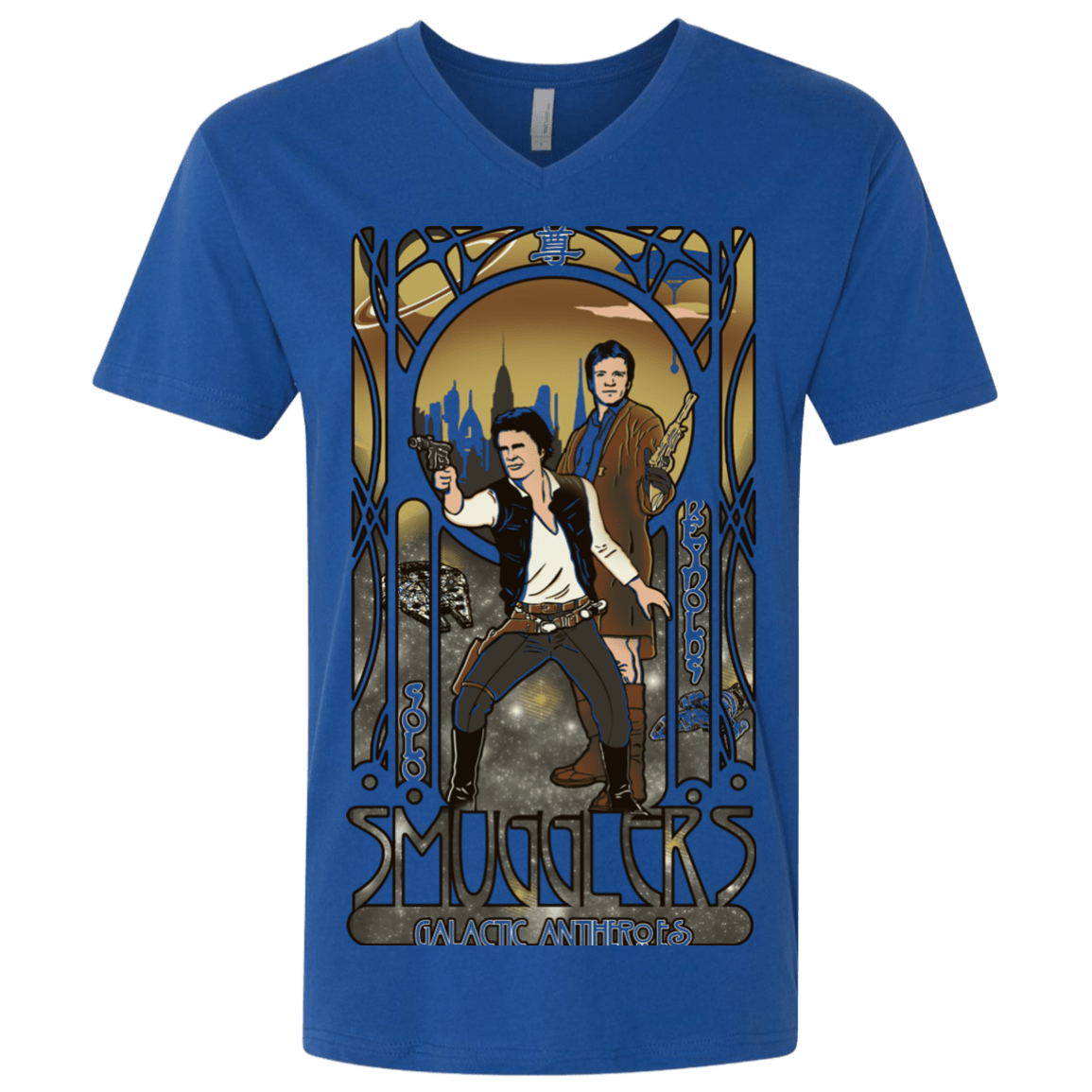 T-Shirts Royal / X-Small Smugglers, Inc Men's Premium V-Neck