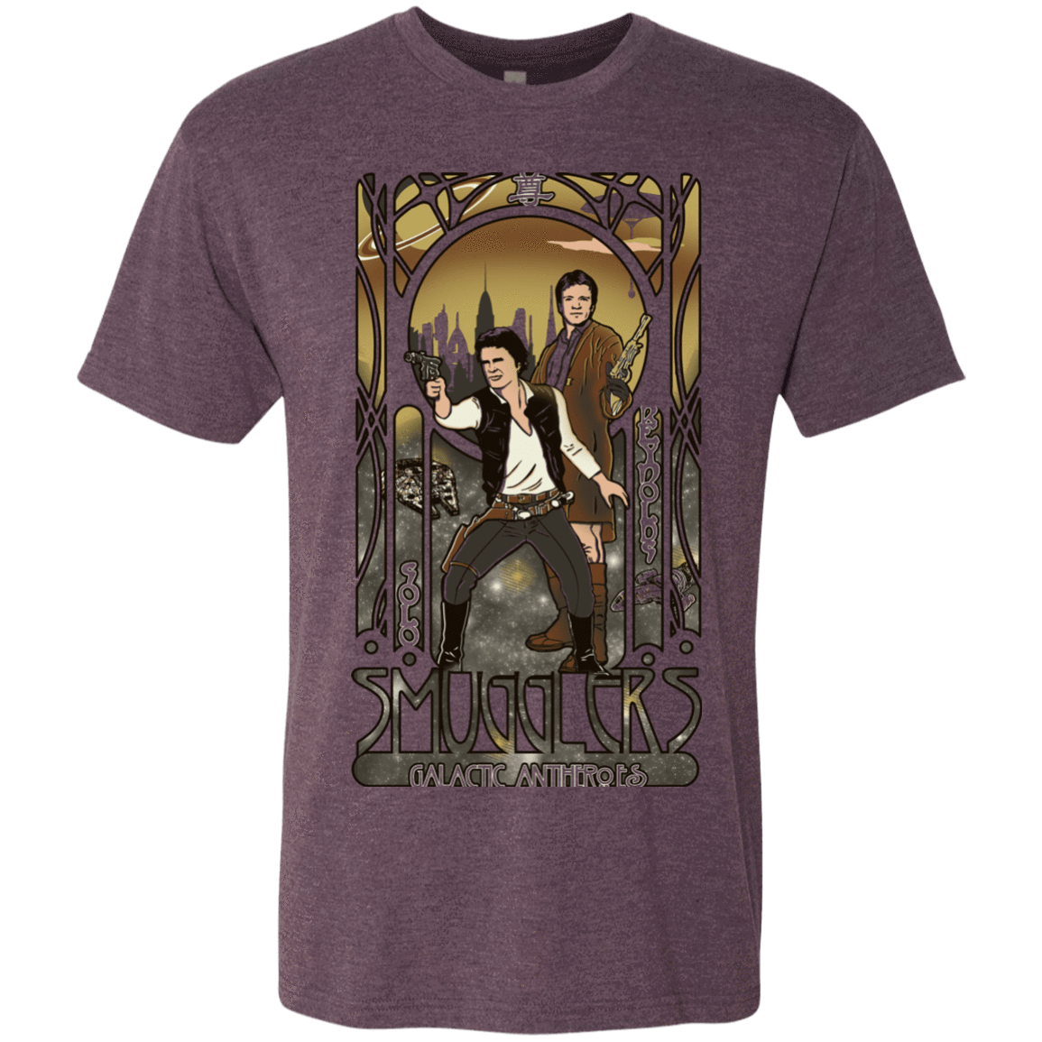 T-Shirts Vintage Purple / Small Smugglers, Inc Men's Triblend T-Shirt