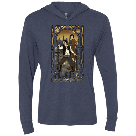 T-Shirts Vintage Navy / X-Small Smugglers, Inc Triblend Long Sleeve Hoodie Tee