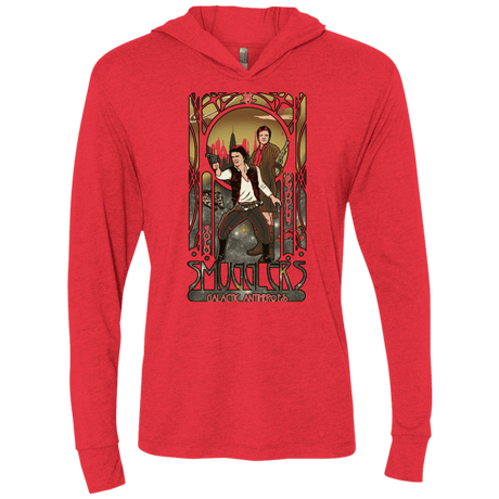 T-Shirts Vintage Red / X-Small Smugglers, Inc Triblend Long Sleeve Hoodie Tee