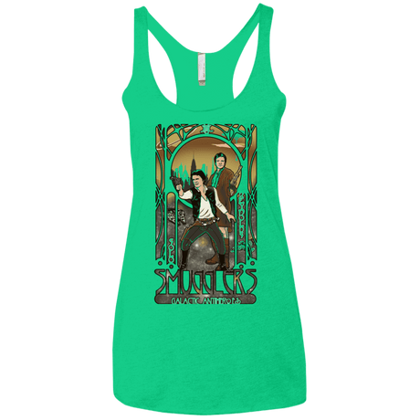 T-Shirts Envy / X-Small Smugglers, Inc Women's Triblend Racerback Tank
