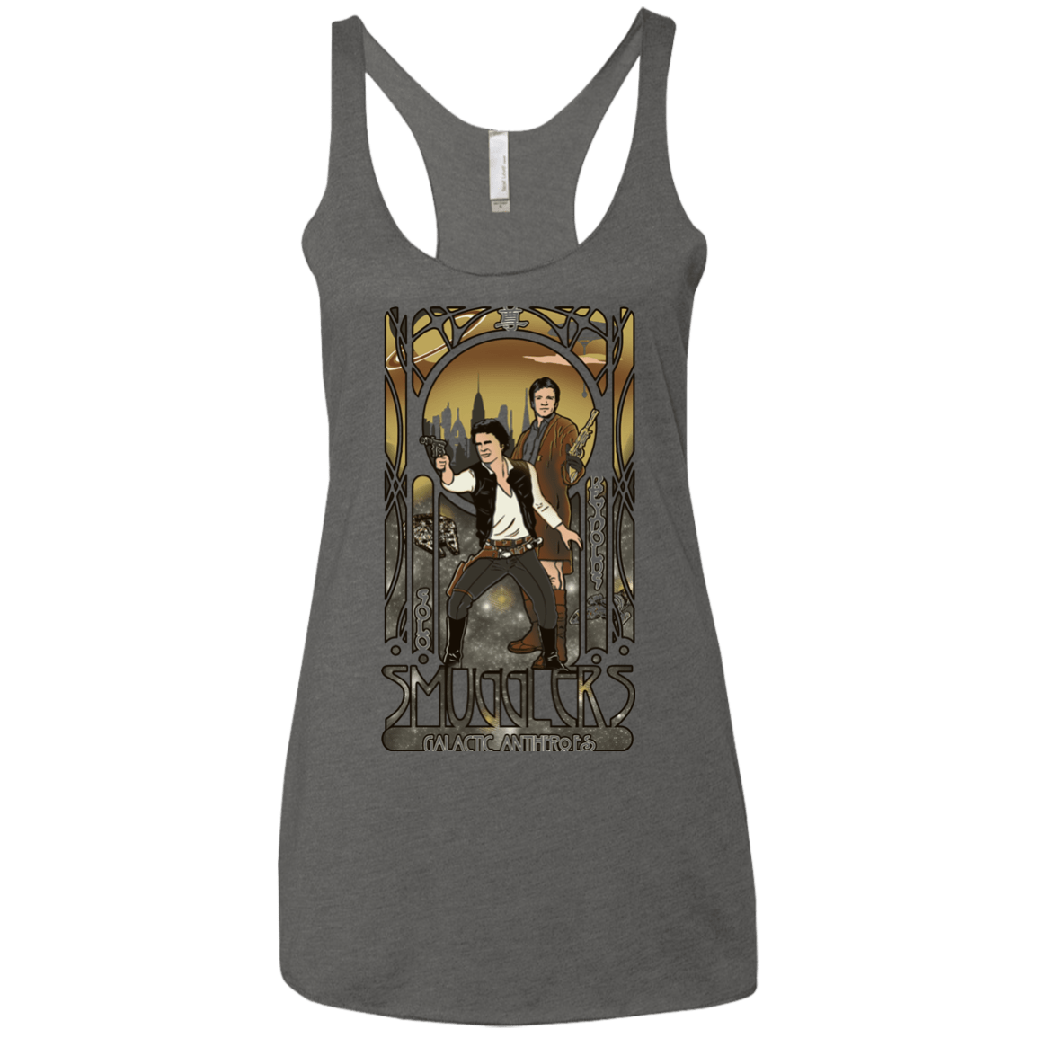 T-Shirts Premium Heather / X-Small Smugglers, Inc Women's Triblend Racerback Tank