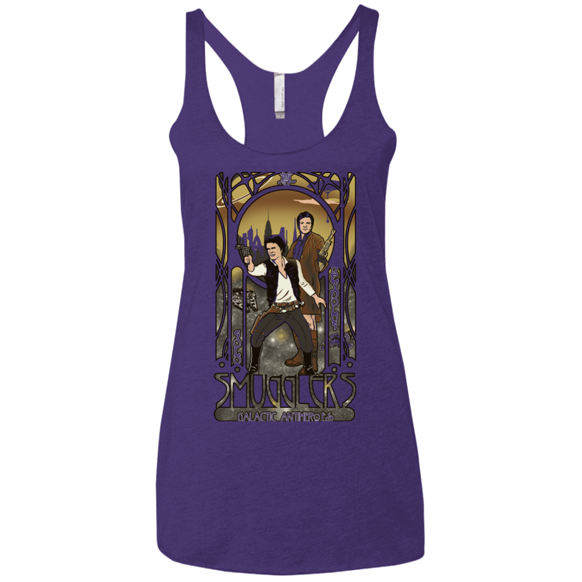 T-Shirts Purple / X-Small Smugglers, Inc Women's Triblend Racerback Tank