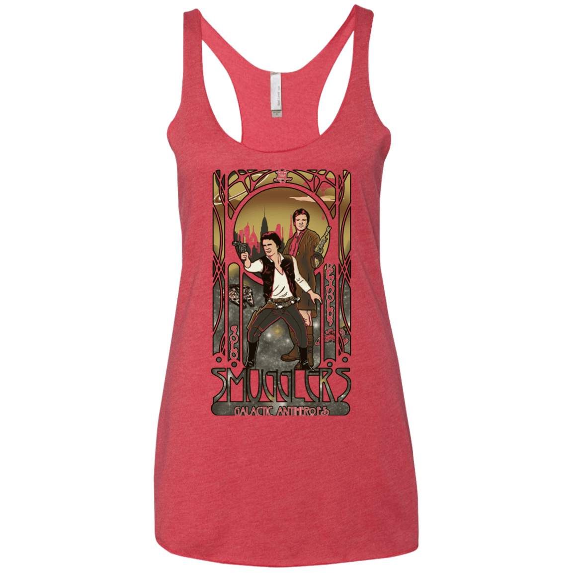 T-Shirts Vintage Red / X-Small Smugglers, Inc Women's Triblend Racerback Tank