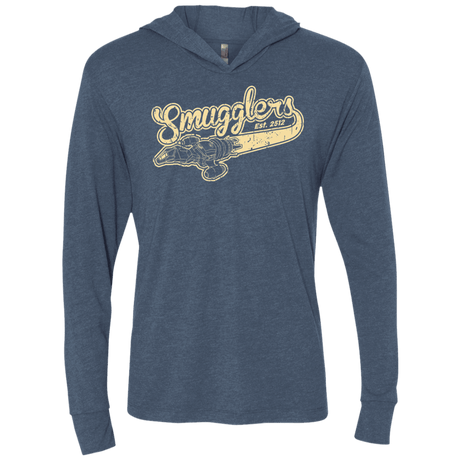 T-Shirts Indigo / X-Small Smugglers Triblend Long Sleeve Hoodie Tee