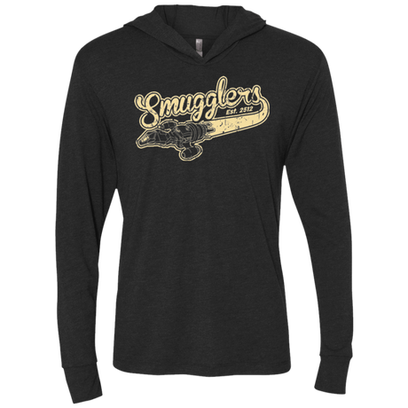 T-Shirts Vintage Black / X-Small Smugglers Triblend Long Sleeve Hoodie Tee