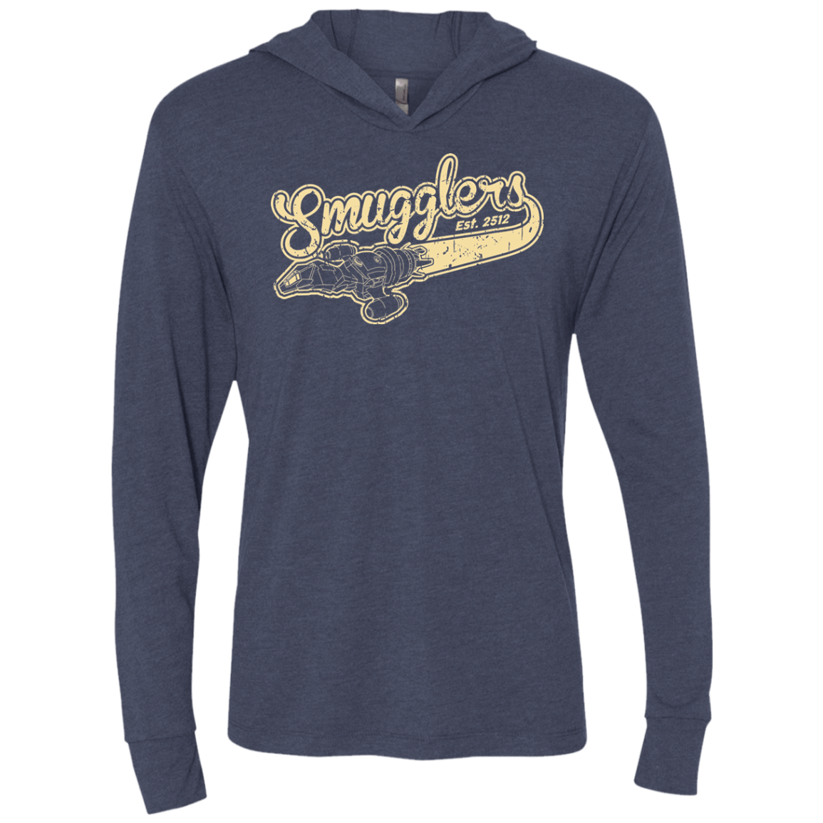 T-Shirts Vintage Navy / X-Small Smugglers Triblend Long Sleeve Hoodie Tee