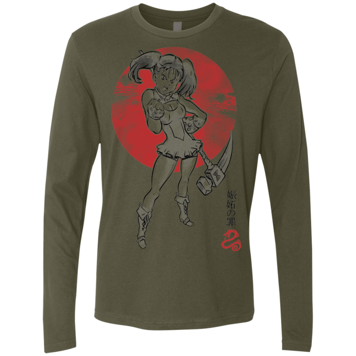 T-Shirts Military Green / S Snake Envy Men's Premium Long Sleeve