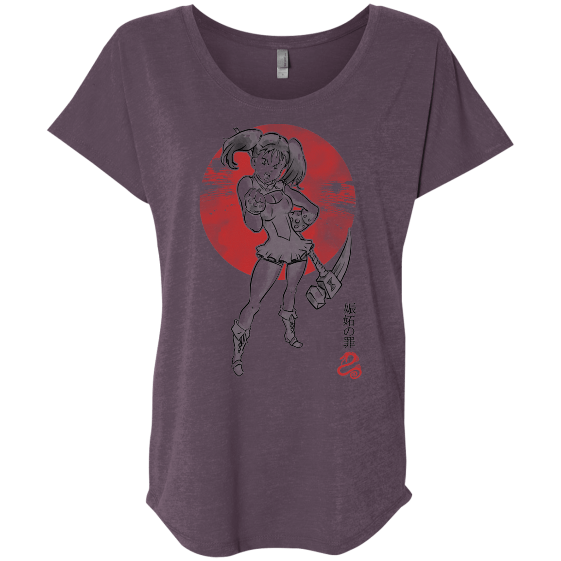 T-Shirts Vintage Purple / X-Small Snake Envy Triblend Dolman Sleeve