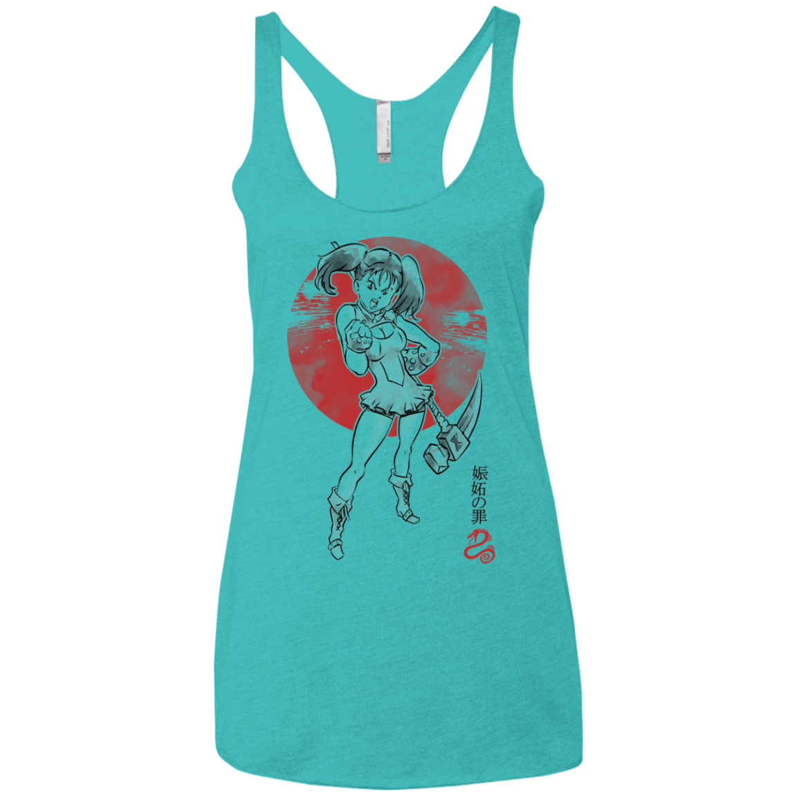 T-Shirts Tahiti Blue / X-Small Snake Envy Women's Triblend Racerback Tank