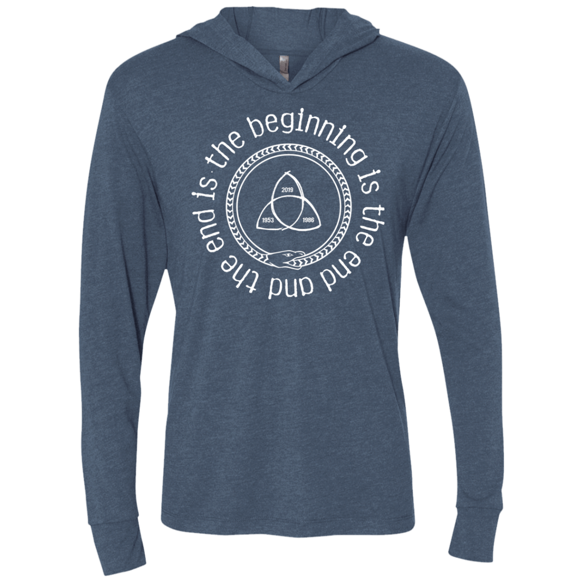 T-Shirts Indigo / X-Small Snake Triblend Long Sleeve Hoodie Tee