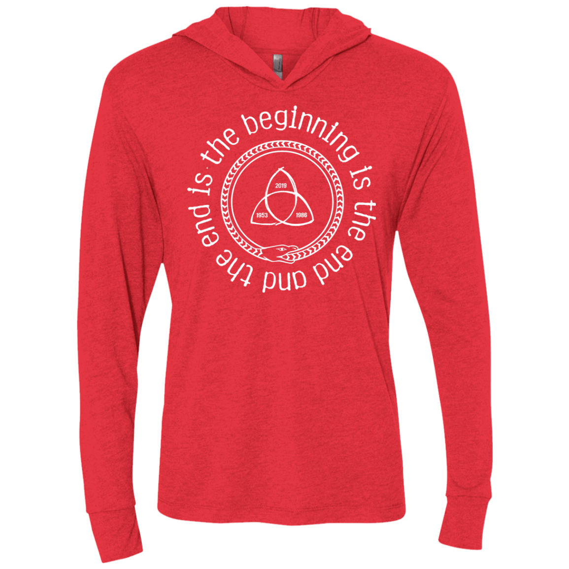 T-Shirts Vintage Red / X-Small Snake Triblend Long Sleeve Hoodie Tee