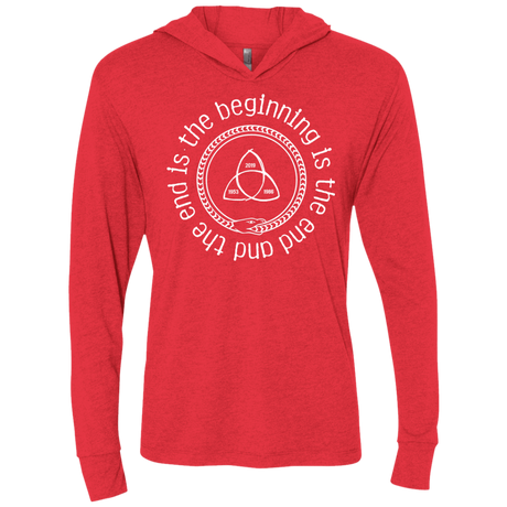 T-Shirts Vintage Red / X-Small Snake Triblend Long Sleeve Hoodie Tee