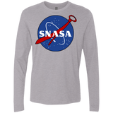 T-Shirts Heather Grey / Small SNASA Men's Premium Long Sleeve