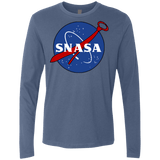 T-Shirts Indigo / Small SNASA Men's Premium Long Sleeve