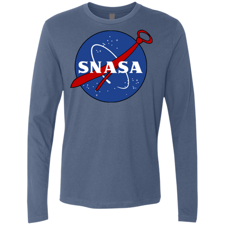 T-Shirts Indigo / Small SNASA Men's Premium Long Sleeve