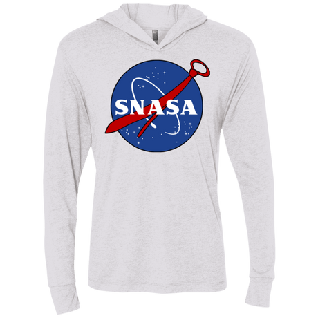 T-Shirts Heather White / X-Small SNASA Triblend Long Sleeve Hoodie Tee