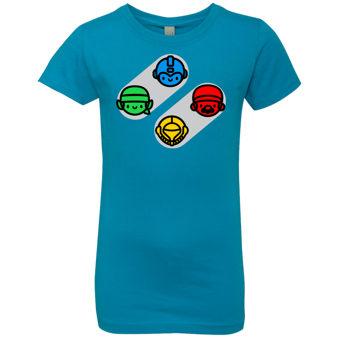 T-Shirts Turquoise / YXS SNES Girls Premium T-Shirt