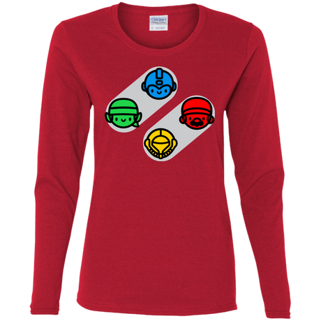 T-Shirts Red / S SNES Women's Long Sleeve T-Shirt