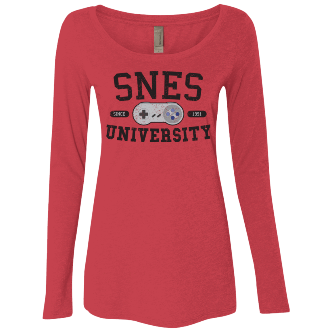 T-Shirts Vintage Red / Small SNES Women's Triblend Long Sleeve Shirt